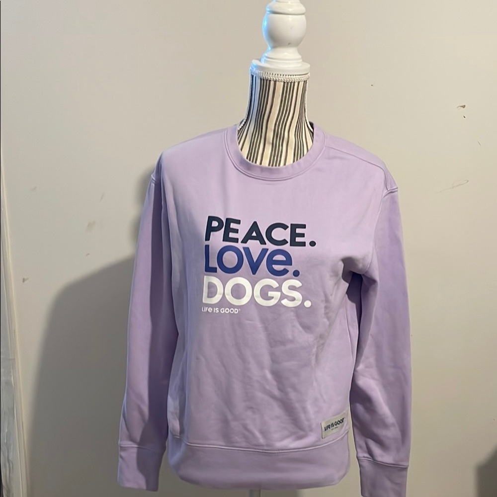 Life is Good Purple Sweatshirt